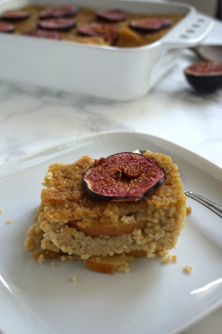 Süßer Hirse-Apfel-Auflauf mit Feige | Veganes Brunch Rezept - MINAMADE