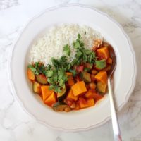 Vegan Sweet Potato Curry Chickpeas