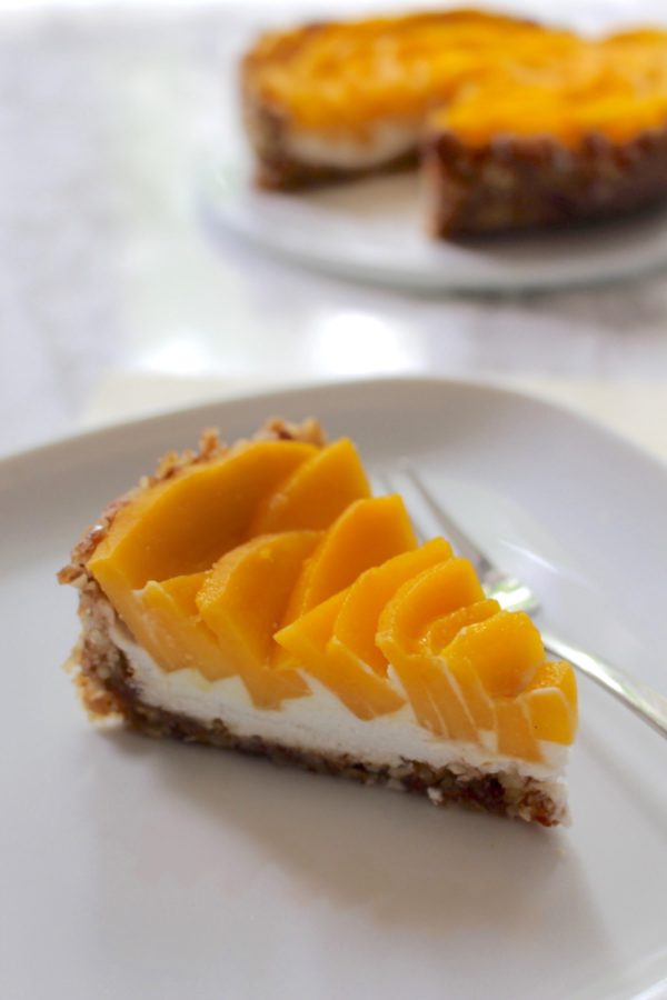 Summery Mango Tart with Coconut or Vanilla Cream Filling Birthday