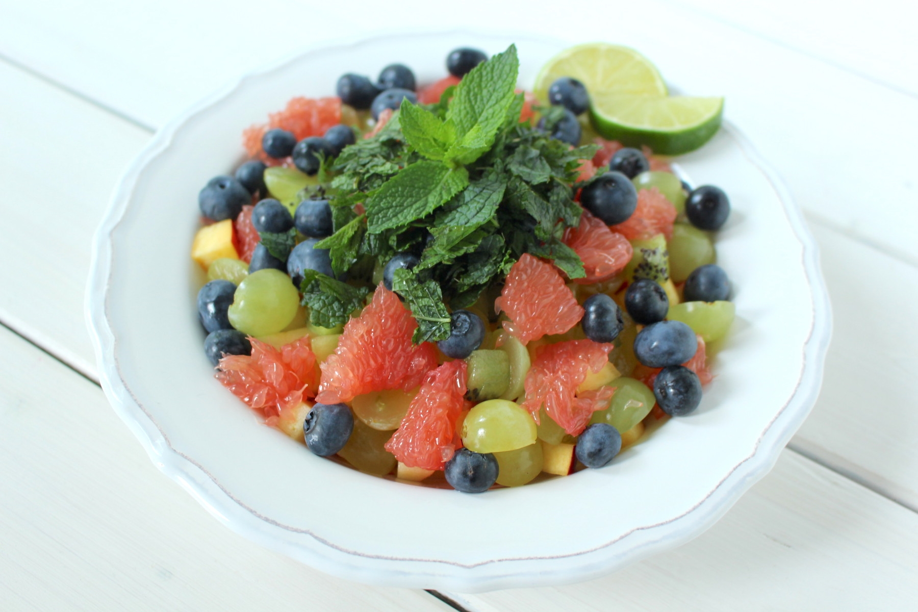 Sommerlicher Obstsalat mit Melonen-Minz-Dressing - MINAMADE