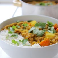 Indian Potato Lentil Stew Vegan Dahl