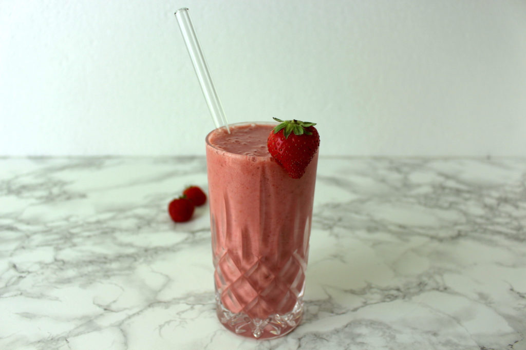 Erdbeer Milkshake Strawberry Smoothie vegan