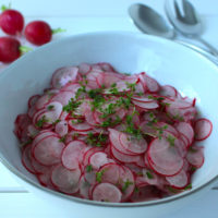 Radieschensalat radish salad vegan bavarian