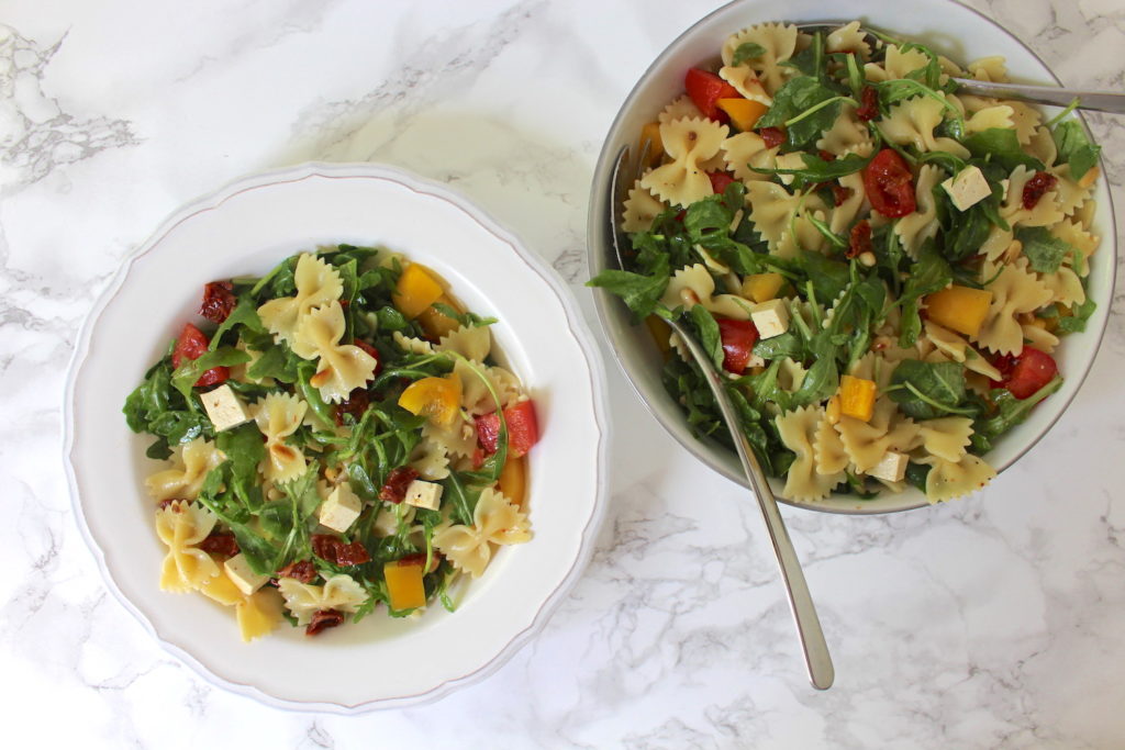 pasta salad vegan mediterranean nudelsalat